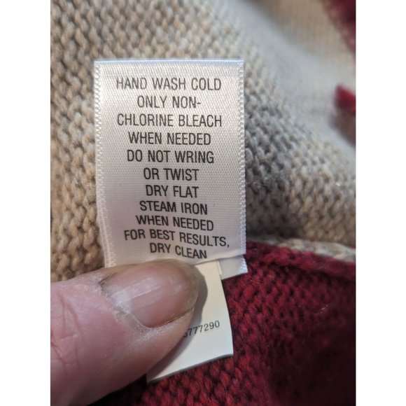 Croft & Barrow Maroon Embroidered Winter Theme Snowman Full Zip Sweater sz XL - Picture 9 of 10